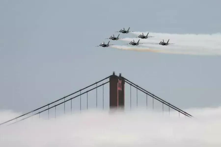 Blue Angels over the 金门大桥